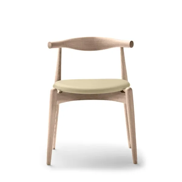 Carl Hansen    Ch20 Spisebordsstol Læder   Sæbe  Creme