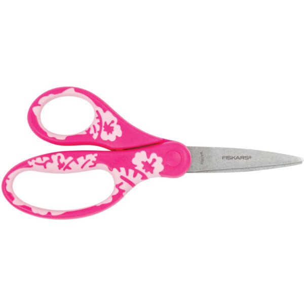 Fiskars Børnesaks 15cm  Lyserød  Blomster