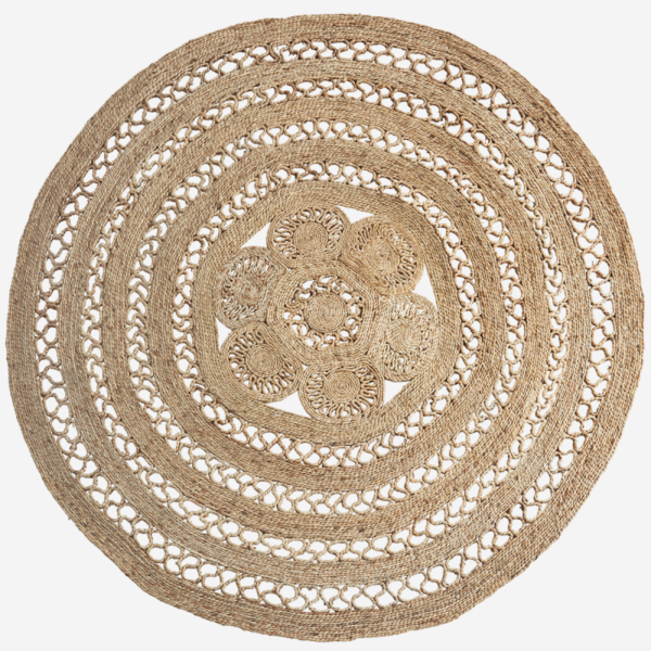 Round Jute Braided   Natural